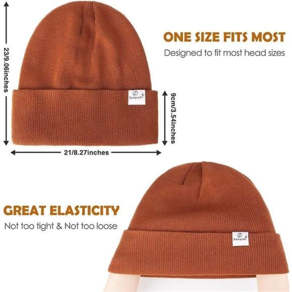 3 Pack Women\'s Satin Lined Knit Soft Winter Beanie Hats main image 5